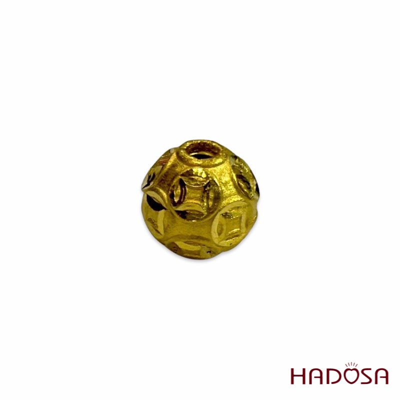Charm bi kim tiền 11mm vàng 24K