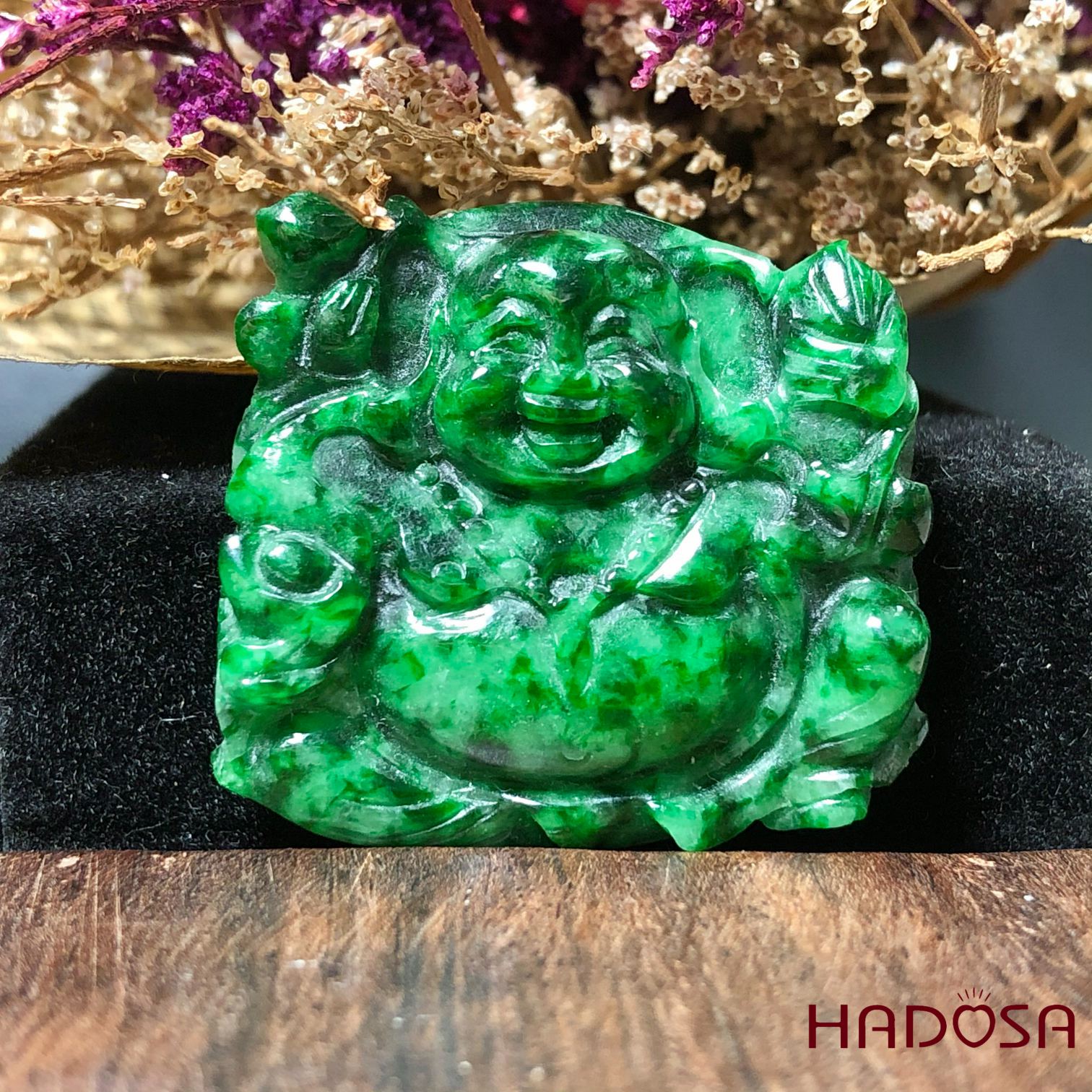 Mặt Di Lặc Sơn Thủy cao cấp chạm Kiểu HADOSA
