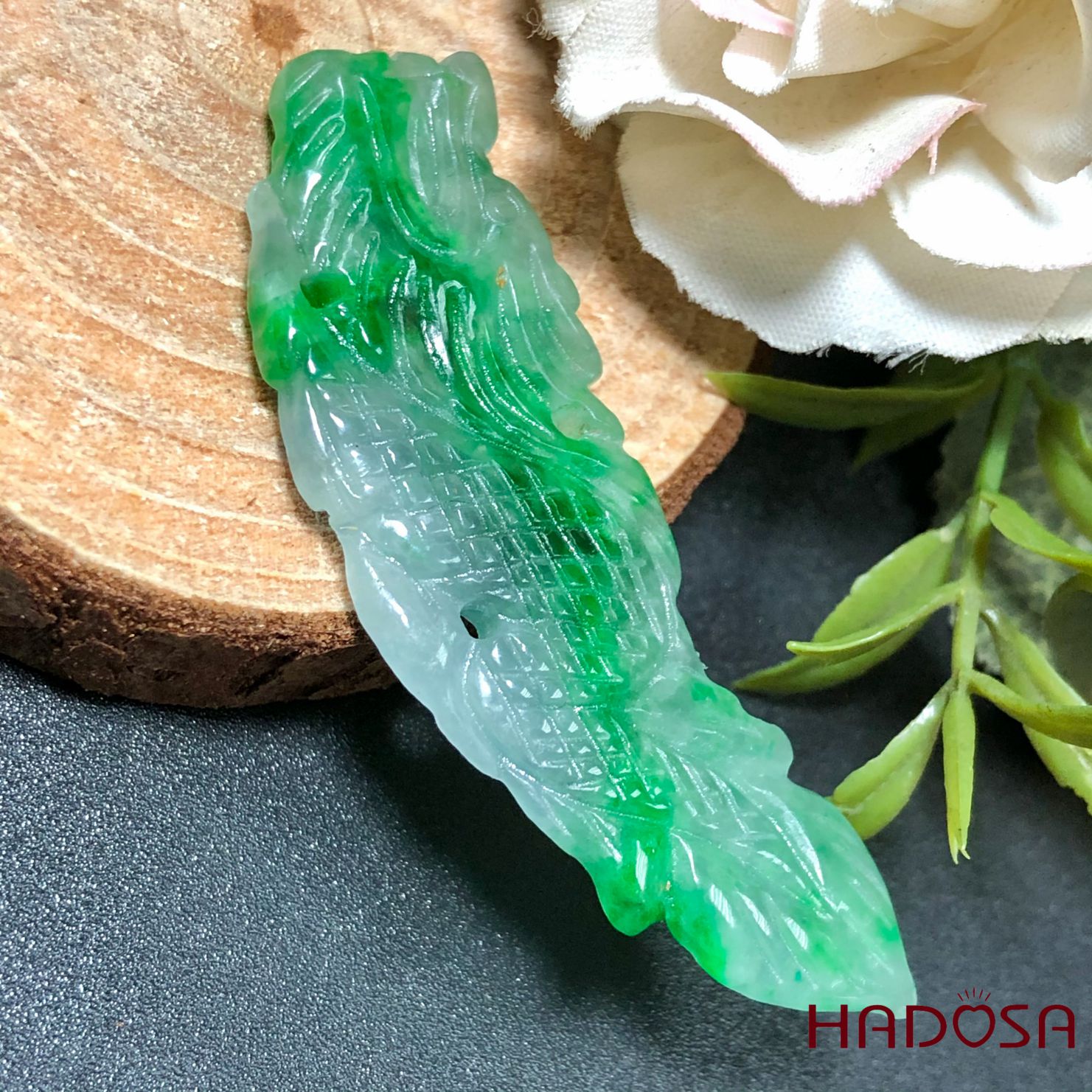 Cẩm thạch cá chép Rồng 47*20mm HADOSA
