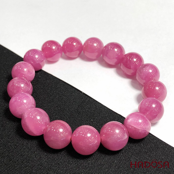 Vòng Ruby Thái hồng tươi trong 10mm