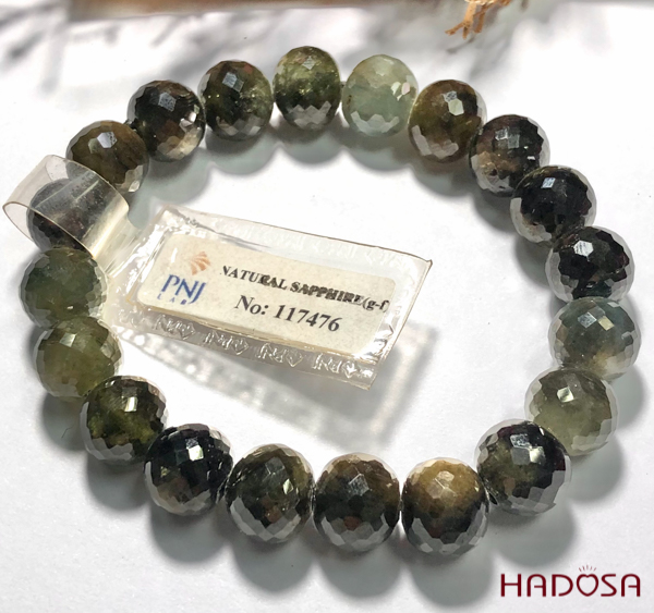 Vòng đá Sapphire cắt giác cao cấp 9mm chuẩn 5A