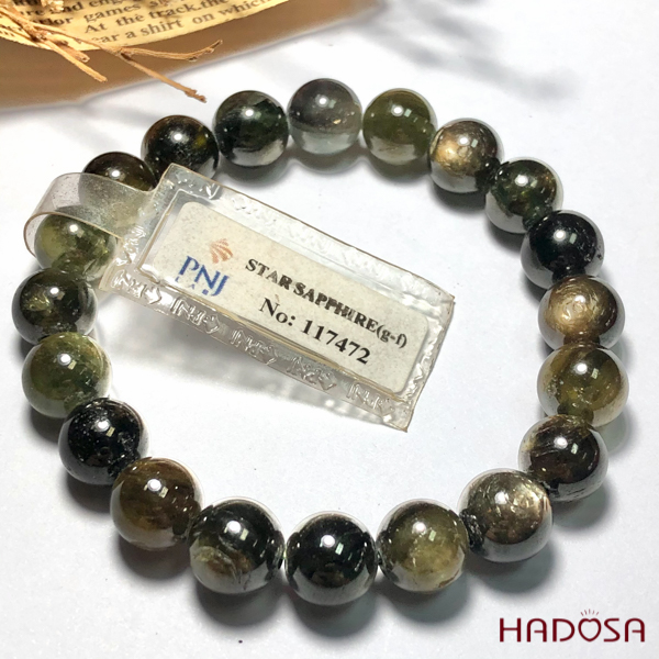 Vòng đá Sapphire ánh titan cao cấp 8mm chuẩn 5A