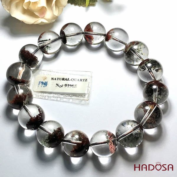 Thạch anh ưu linh nâu đỏ 12mm