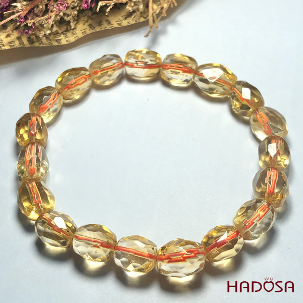 Thạch anh vàng cắt giác hạt thuôn 8*11mm 4A