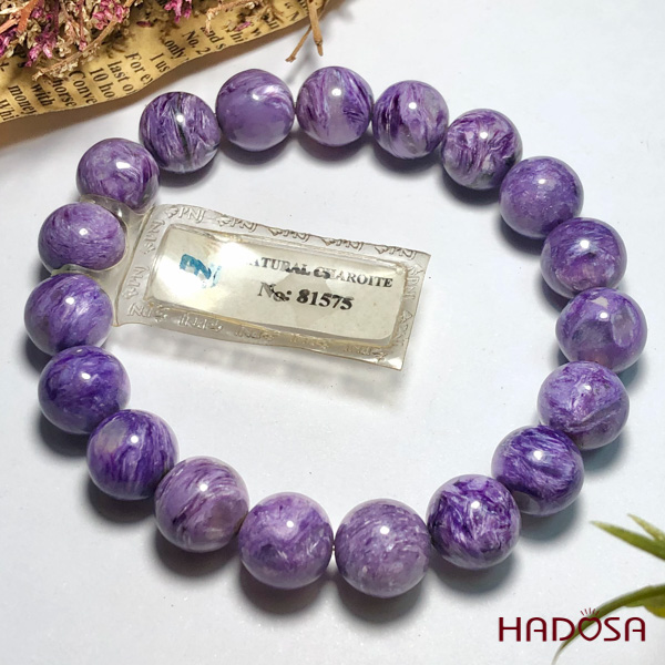 Vòng đá Mắt Rồng Charoite 10mm cao cấp chuẩn 5A