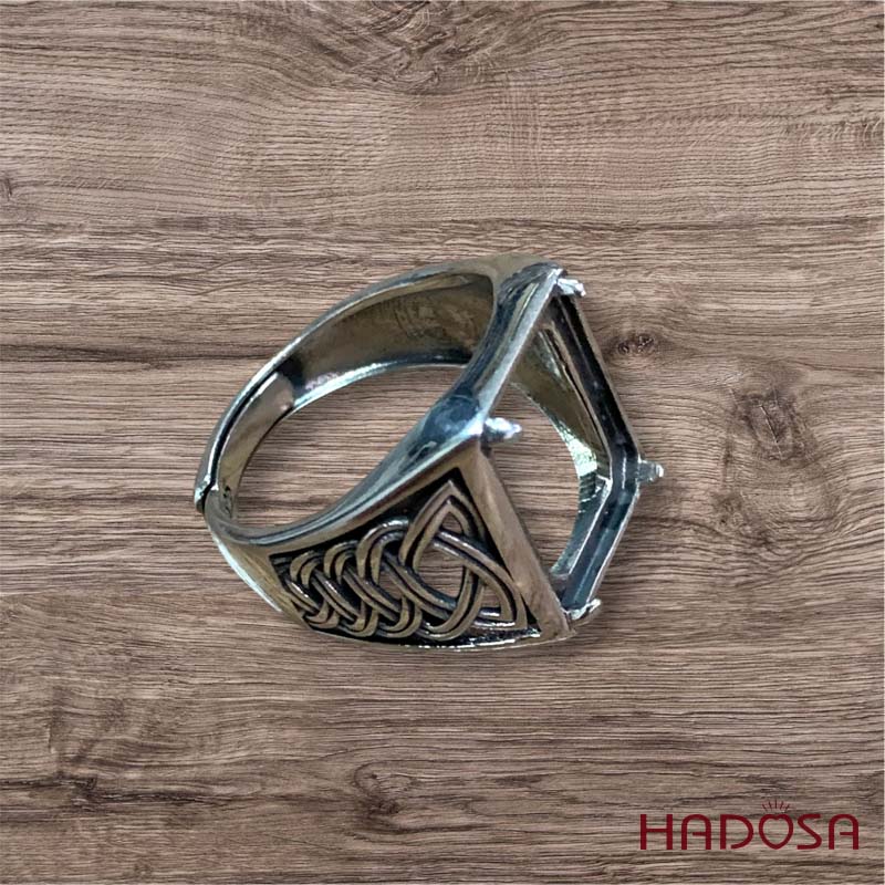 Khung nhẫn bạc Thái Chữ Nhật 12x16mm