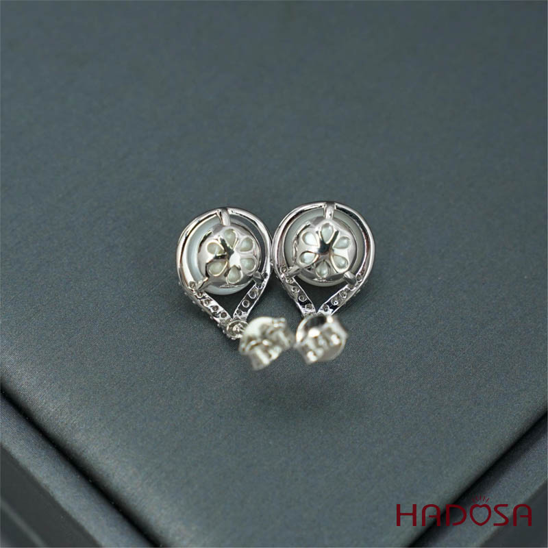 Khuyên tai ngọc trai 8mm