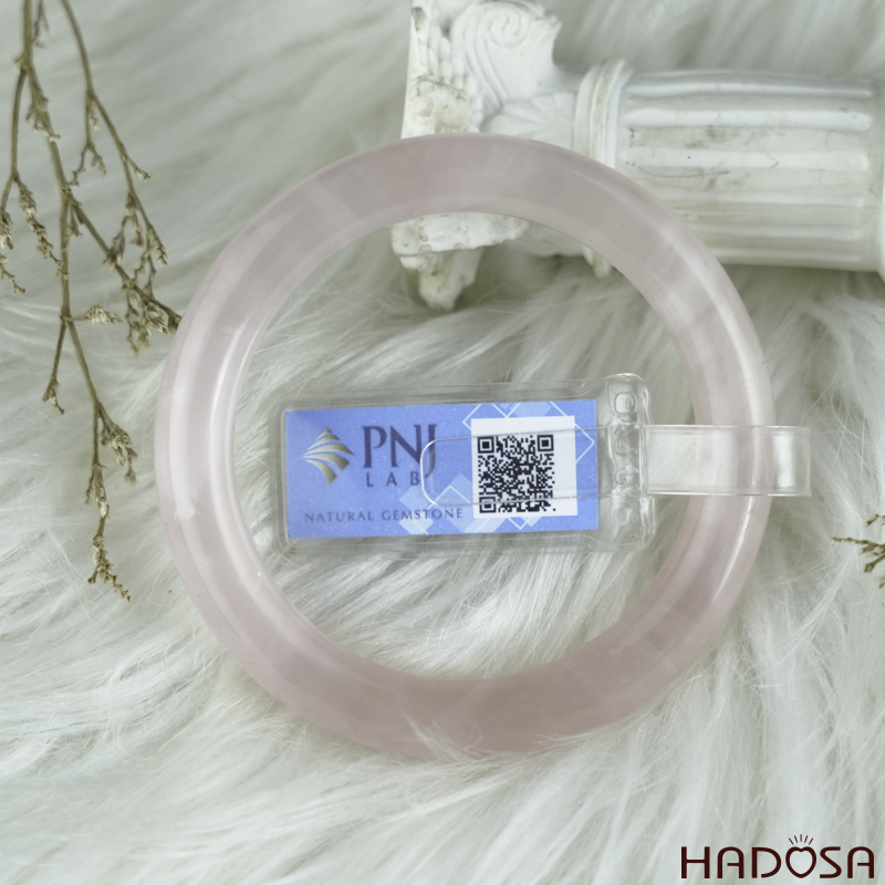 Vòng kiềng thạch anh hồng tròn ni 50mm 4A