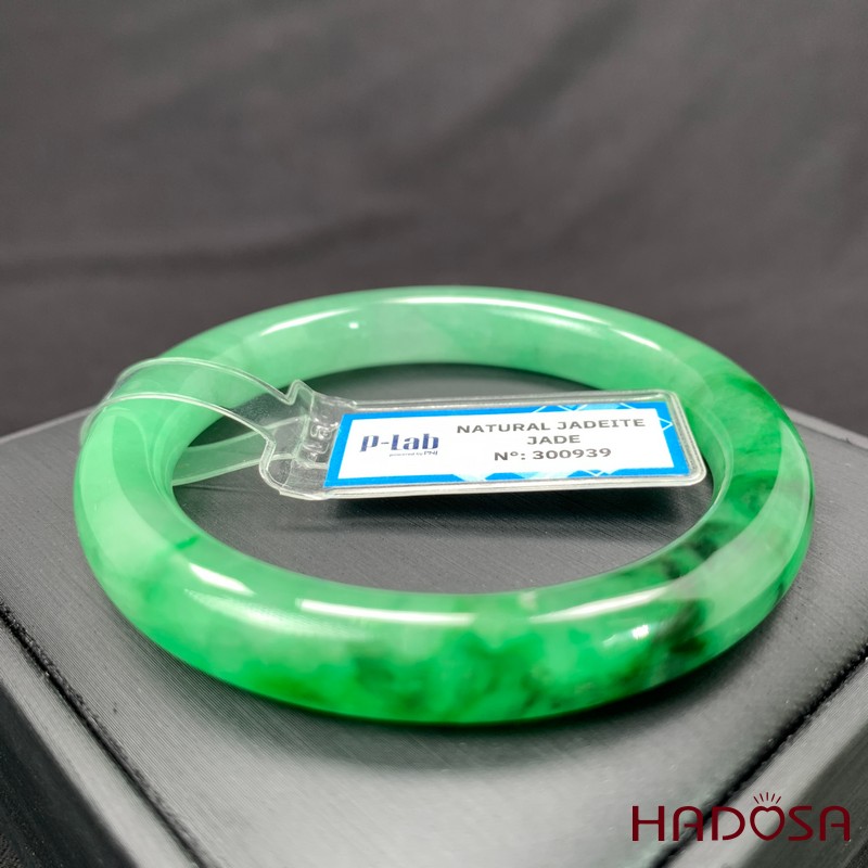 Vòng Ngọc Cẩm Thạch bản tròn xanh vân lý ni 51