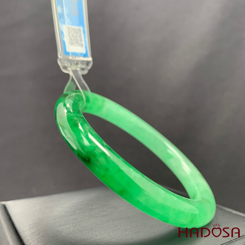 Vòng Ngọc Cẩm Thạch bản tròn xanh vân lý ni 59