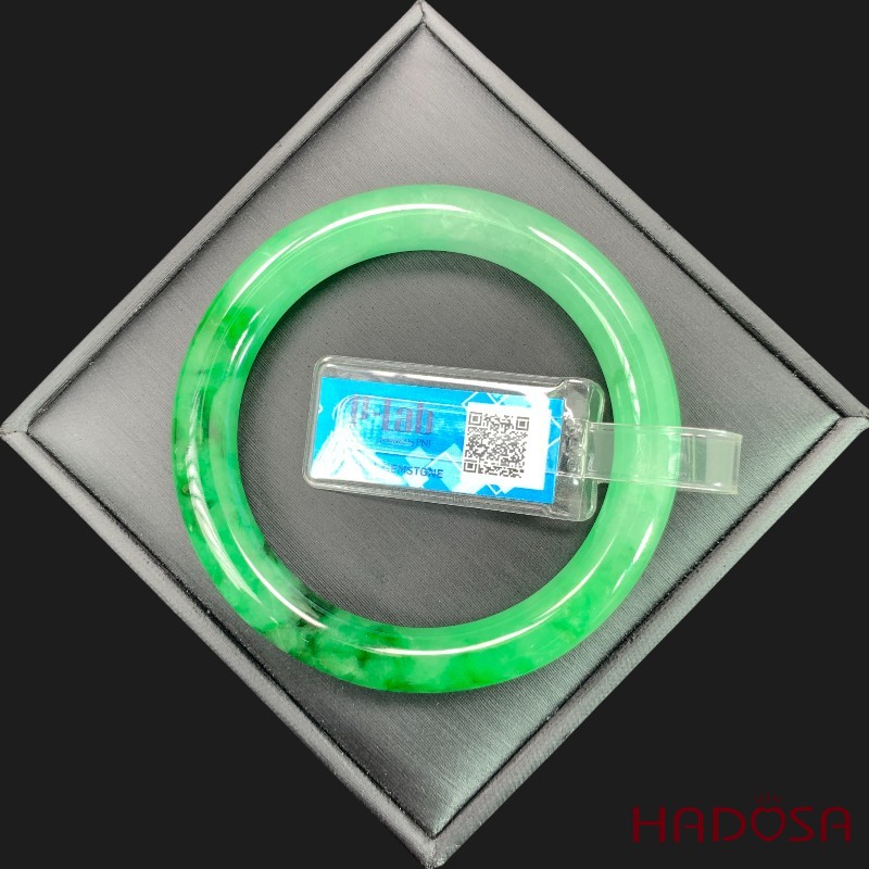 Vòng Ngọc Cẩm Thạch bản tròn xanh vân lý ni 51