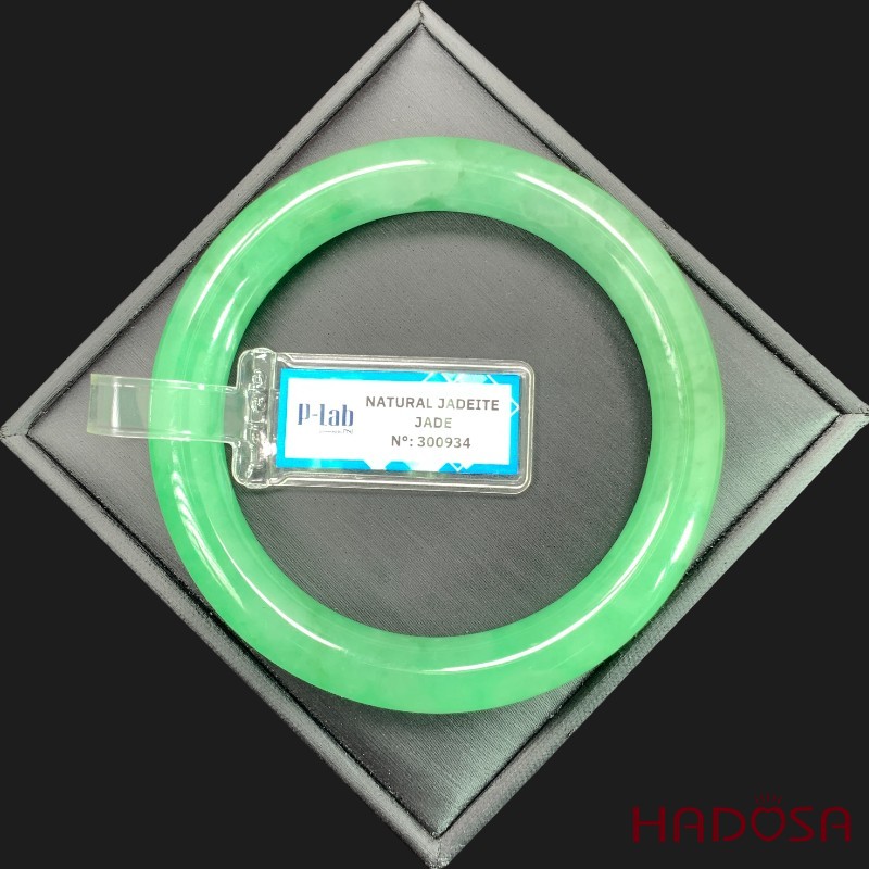 Vòng Ngọc Cẩm Thạch bản tròn xanh vân lý ni 58