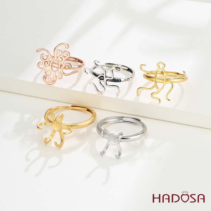 Khung nhẫn bạc Tỳ Hưu 22x22mm