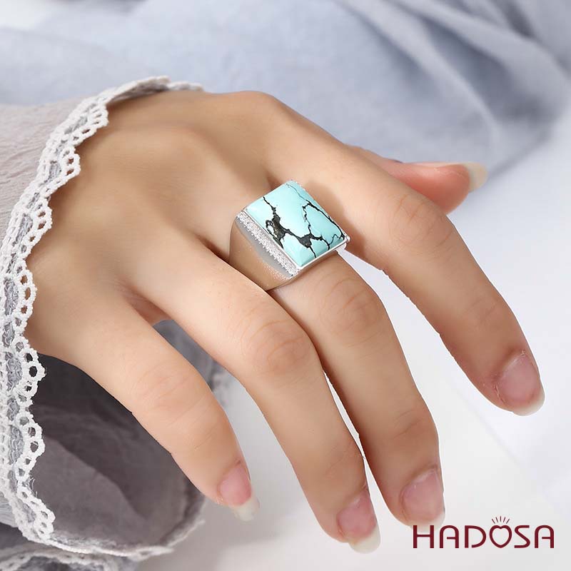 Khung nhẫn nam bạc 12x16mm