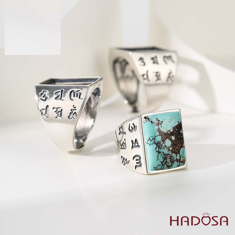 Khung nhẫn nam bạc 12x16mm