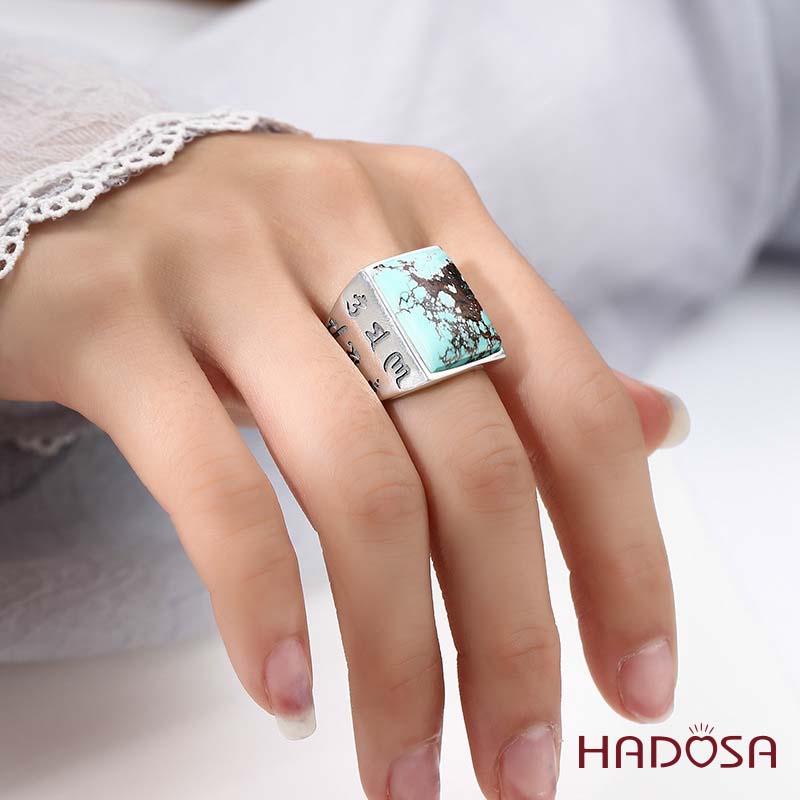 Khung nhẫn nam bạc 12x16mm