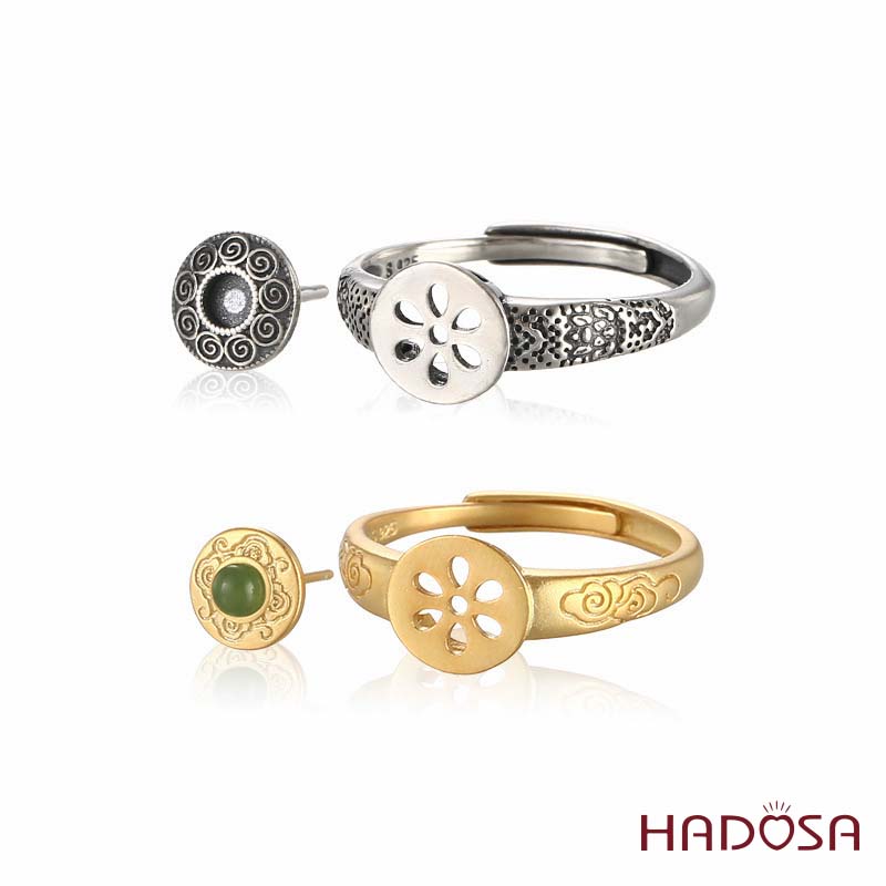 Khung nhẫn nữ bạc 9mm