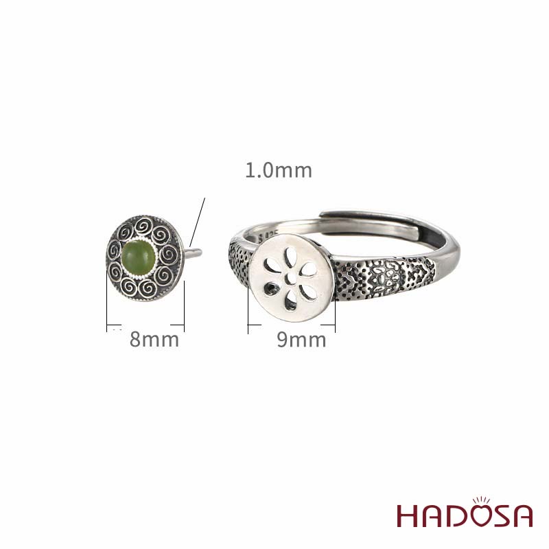 Khung nhẫn nữ bạc 9mm