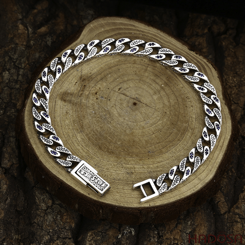 Lắc tay bạc Cuban Forever