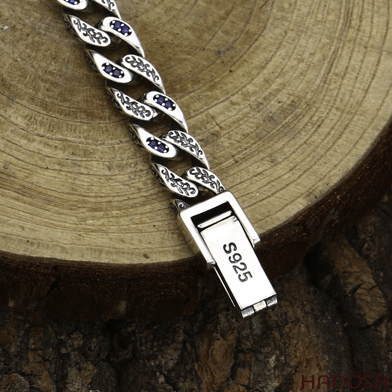 Lắc tay bạc Cuban Forever