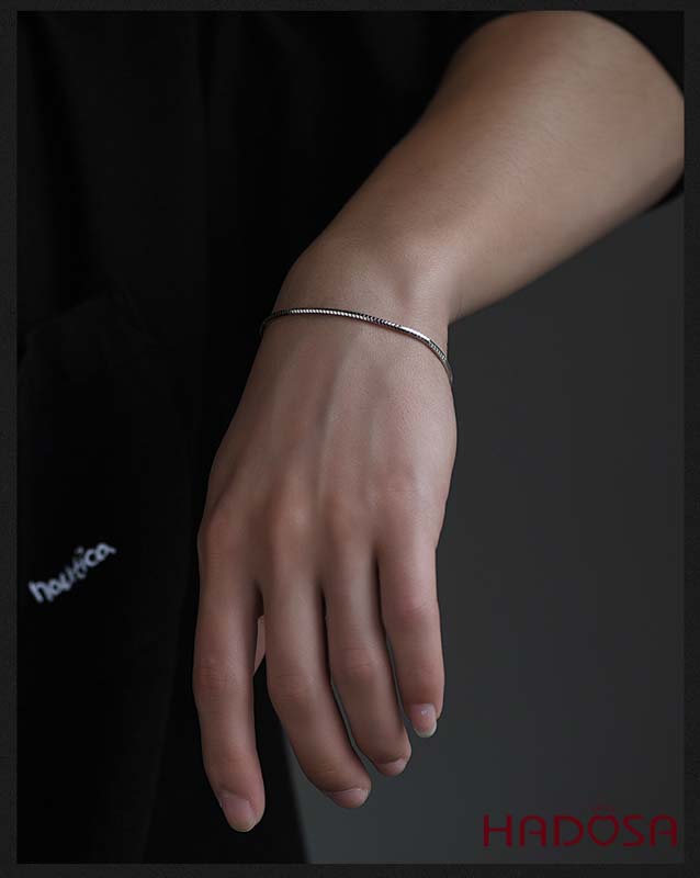 Lắc Tay Bạc Sợi Mì Nhỏ 