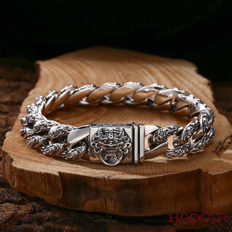 Lắc tay bạc nam Phong Thủy Tỳ Hưu