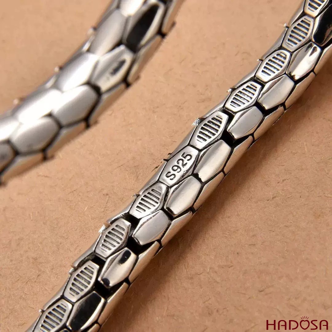 Lắc Tay Nam Bạc Thái Phong Cách Rắn Huyền Bí