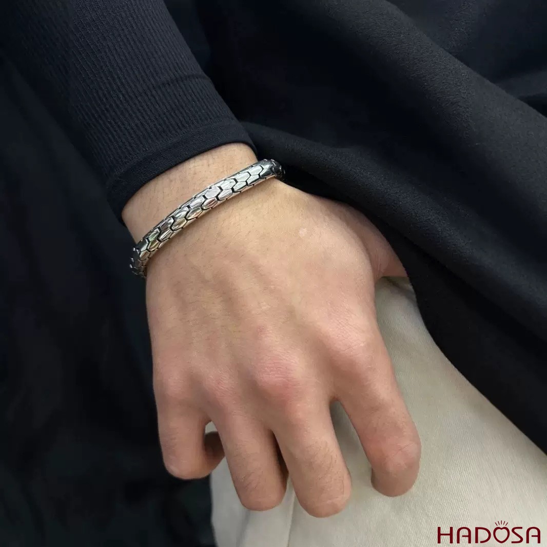 Lắc Tay Nam Bạc Thái Phong Cách Rắn Huyền Bí