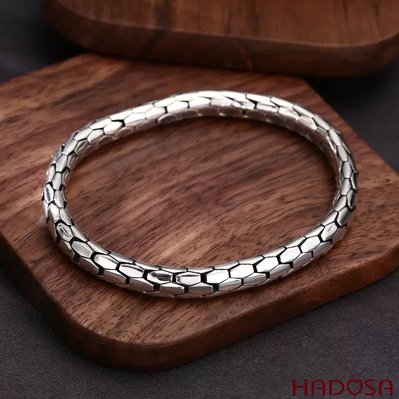 Lắc Tay Nam Bạc Thái Phong Cách Rắn Huyền Bí