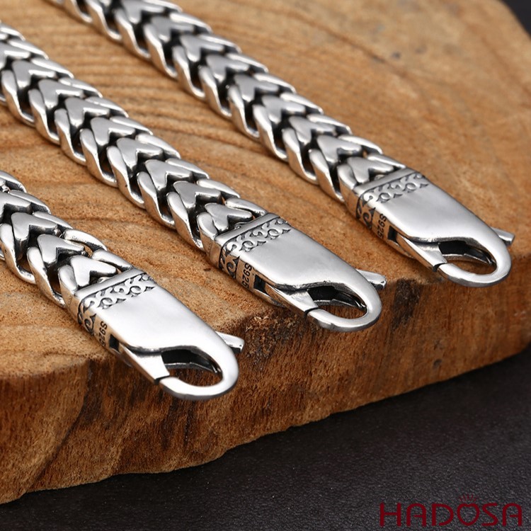 Vòng Tay Nam Bạc Thái Kiểu Vảy Cá Xếp Lớp