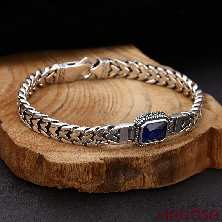 Vòng Tay Nam Bạc Thái Kiểu Vảy Cá Xếp Lớp