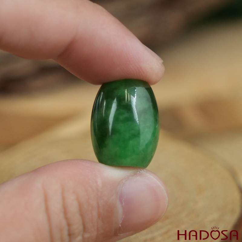 Lu thống Cẩm Thạch xanh sơn thủy 14x17mm