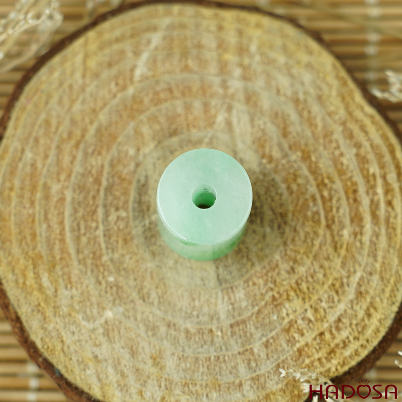 Lu thống Cẩm Thạch xanh lý 14x12mm