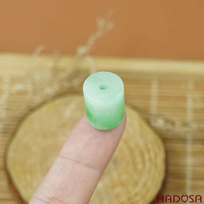 Lu thống Cẩm Thạch xanh lý 14x12mm