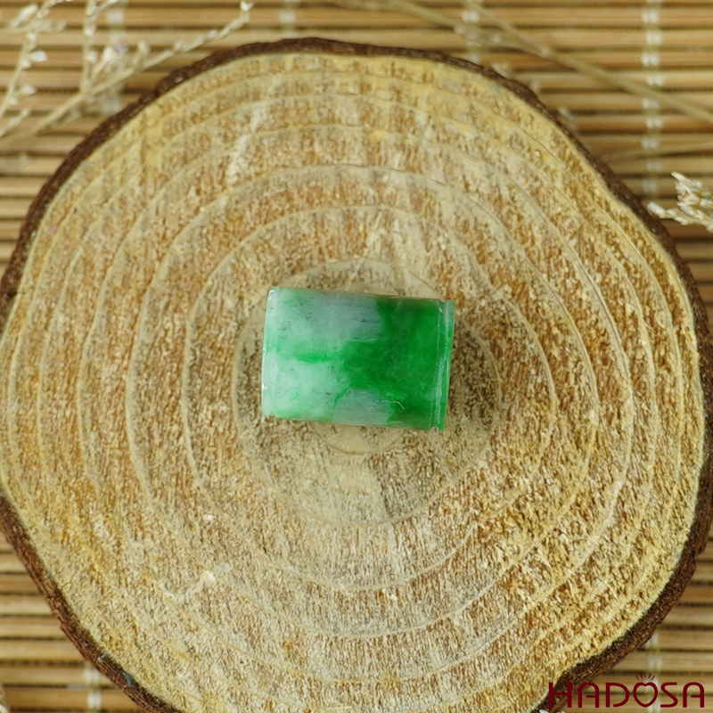 Lu thống Cẩm Thạch xanh lý 14x10mm