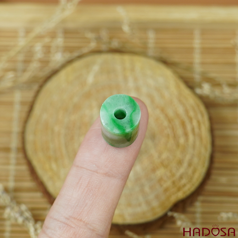 Lu thống Cẩm Thạch xanh lý 14x10mm