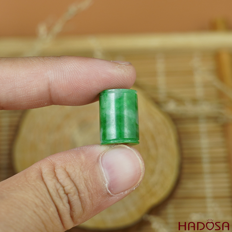 Lu thống Cẩm Thạch xanh lý 14x10mm