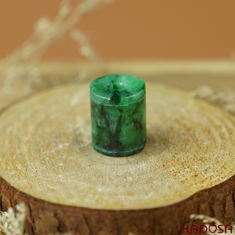 Lu thống Cẩm Thạch xanh lý 14x12mm