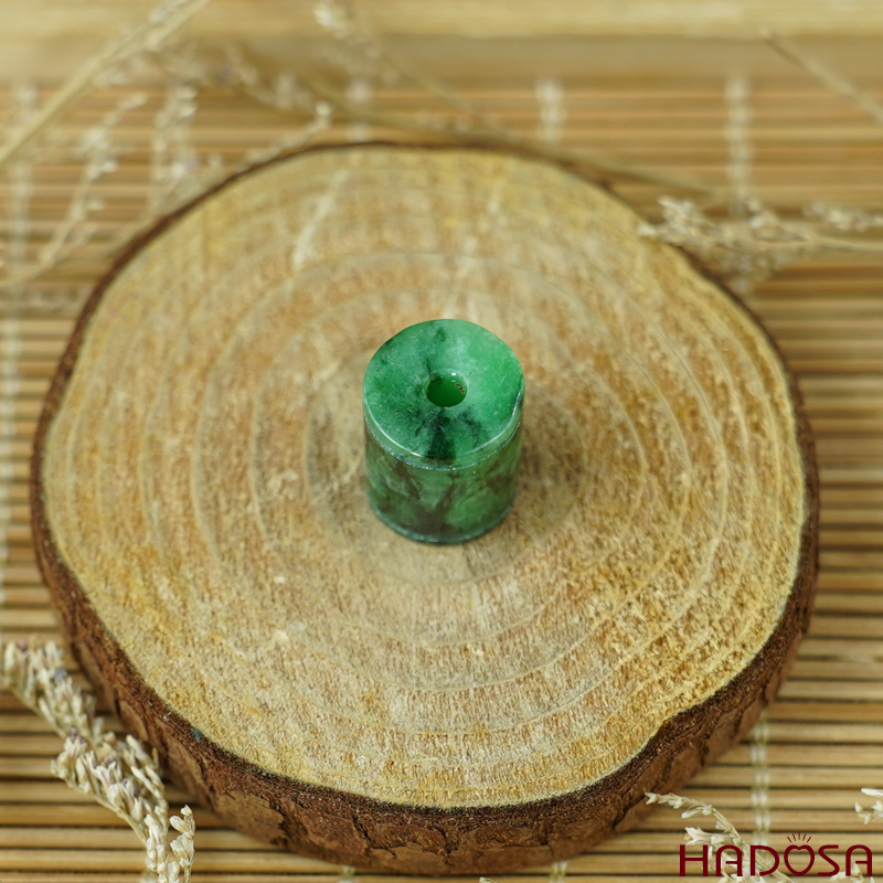 Lu thống Cẩm Thạch xanh lý 14x12mm