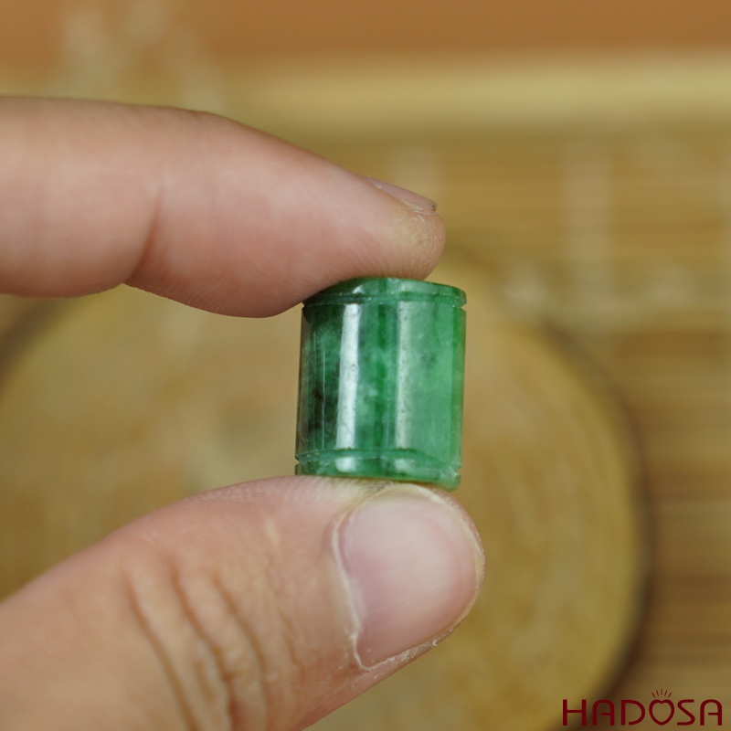 Lu thống Cẩm Thạch xanh lý 14x12mm