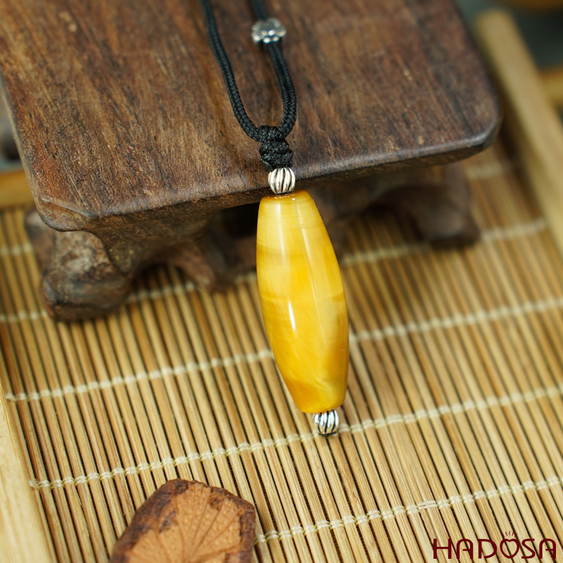 Lu thống Mắt Hổ vàng nâu 40*14mm