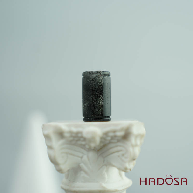 Lu thống Thạch anh tóc đen 10*17mm