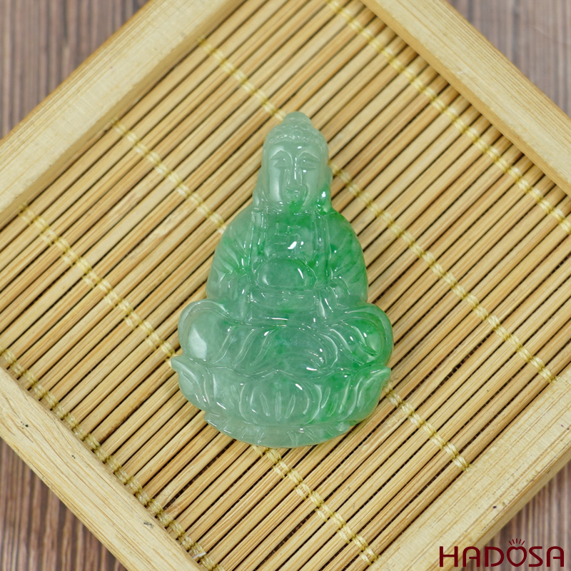 Mặt Adida Cẩm Thạch xanh ngọc 40x26x8mm