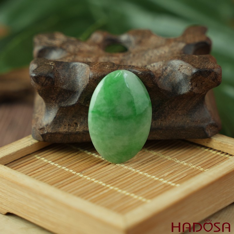 Mặt đồng điếu Cẩm Thạch xanh vân bông 49mm