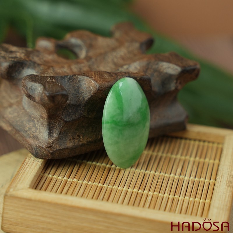 Mặt đồng điếu Cẩm Thạch xanh vân bông 49mm