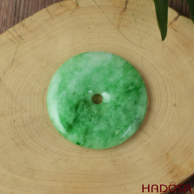 Mặt đồng điếu Cẩm Thạch xanh vân bông 48mm