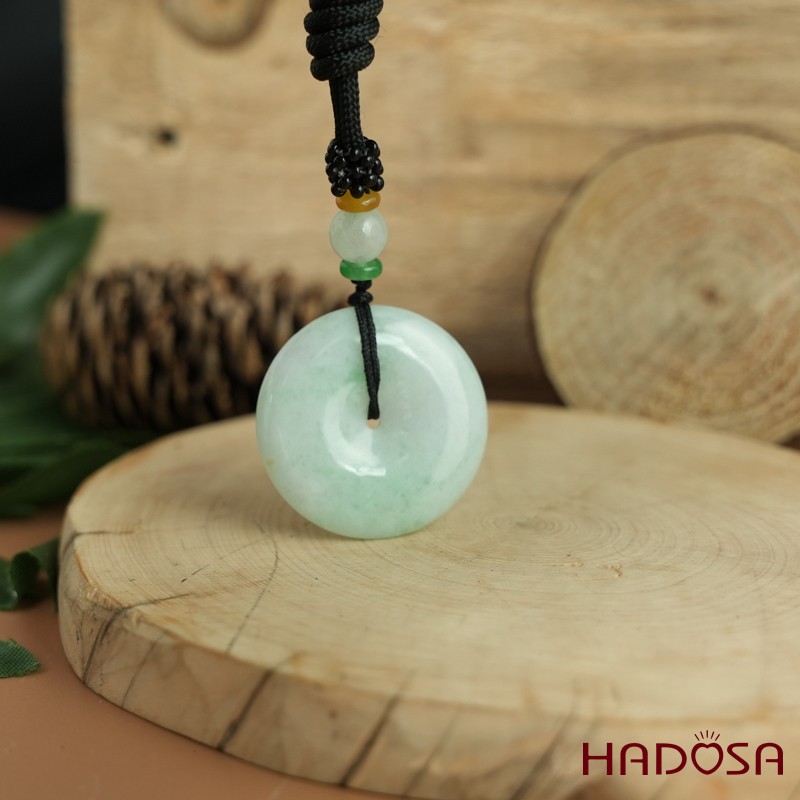 Mặt dây chuyền Cẩm Thạch A Đồng điếu nếp chủng 31mm