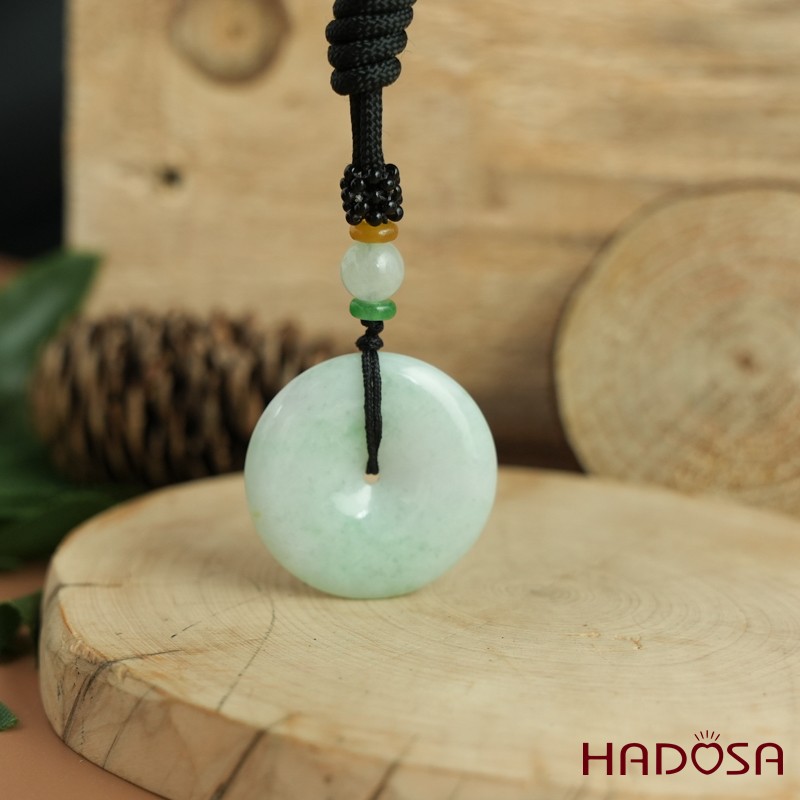 Mặt dây chuyền Cẩm Thạch A Đồng điếu nếp chủng 31mm