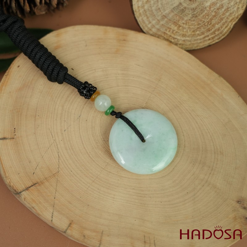 Mặt dây chuyền Cẩm Thạch A Đồng điếu nếp chủng 31mm