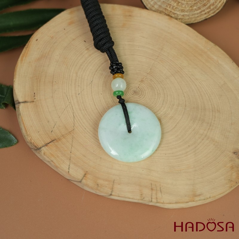 Mặt dây chuyền Cẩm Thạch A Đồng điếu nếp chủng 31mm